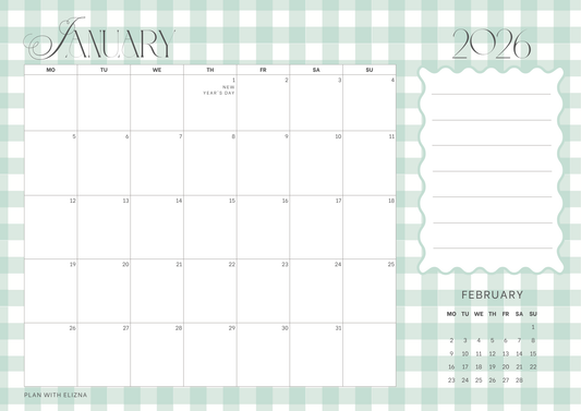 2026 Desk Calendar - Alia