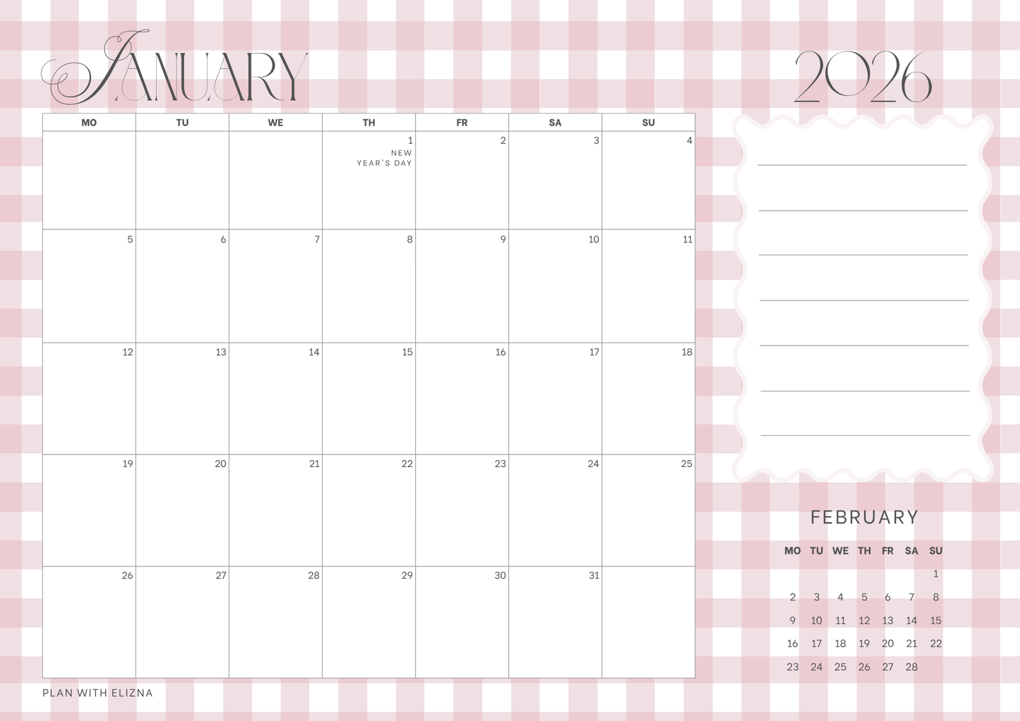 2026 Desk Calendar - Millie