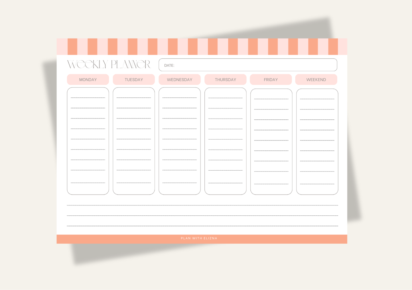 Printable Weekly Planner - The Odelia