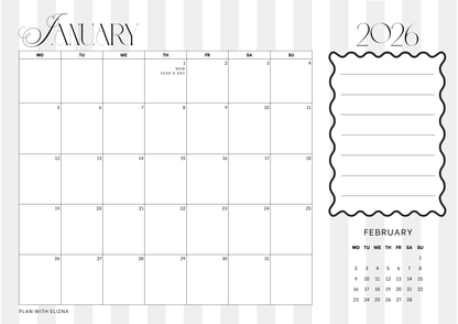 2026 Desk Calendar - The Jane