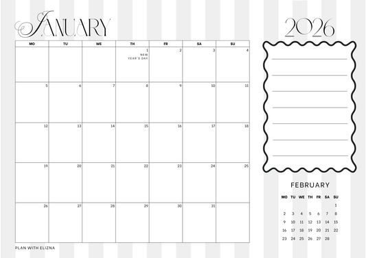 2026 Desk Calendar - The Jane