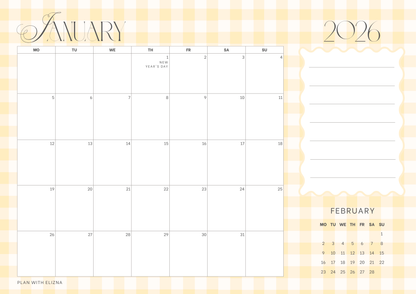 2026 Desk Calendar - Zoe