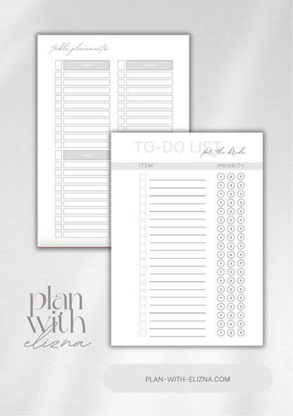 Personalised Wedding Planner Journal