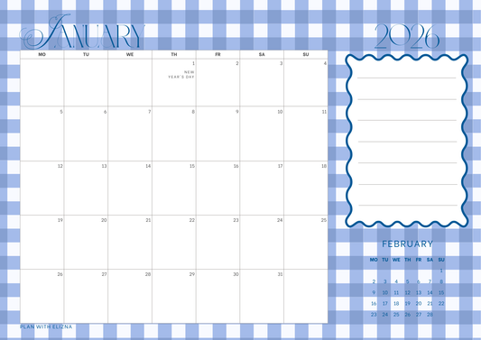 2026 Desk Calendar - Sophia