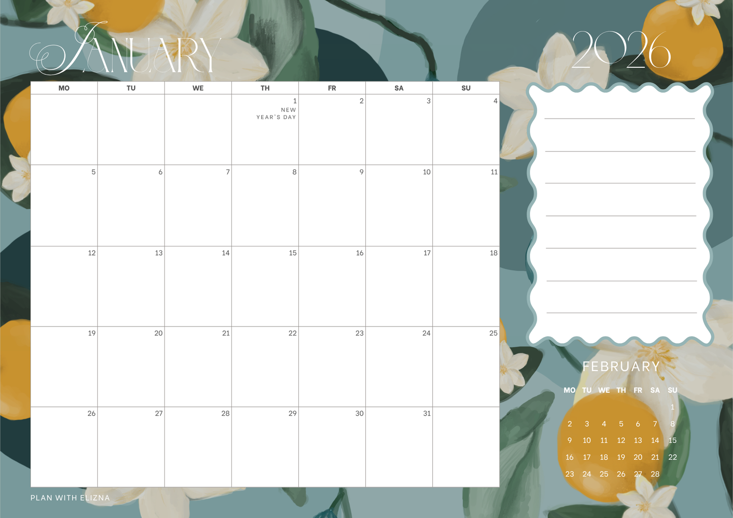 2026 Desk Calendar - Esme