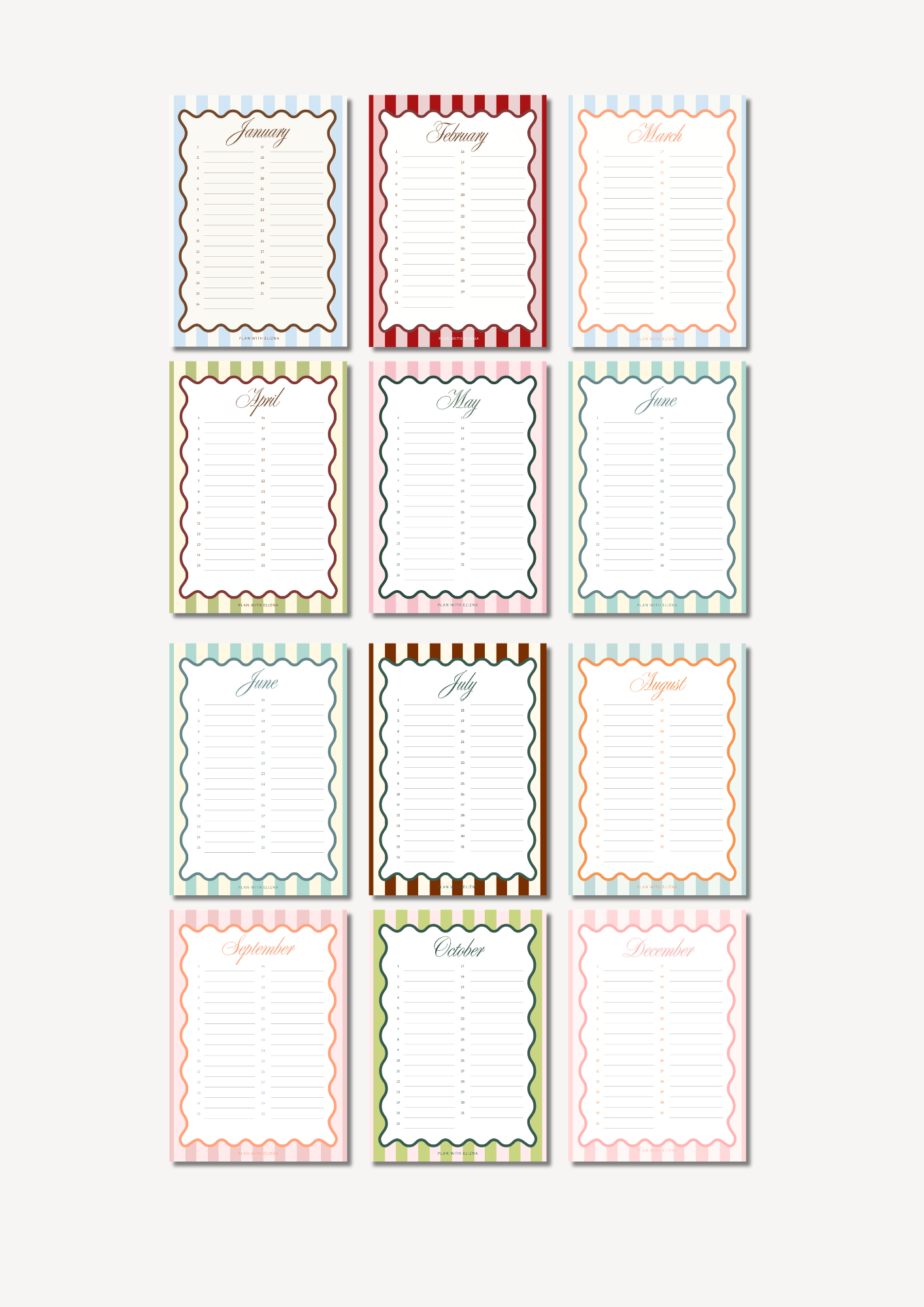 Birthday Calendar