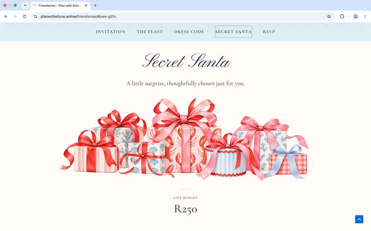 Desktop Christmas website preview